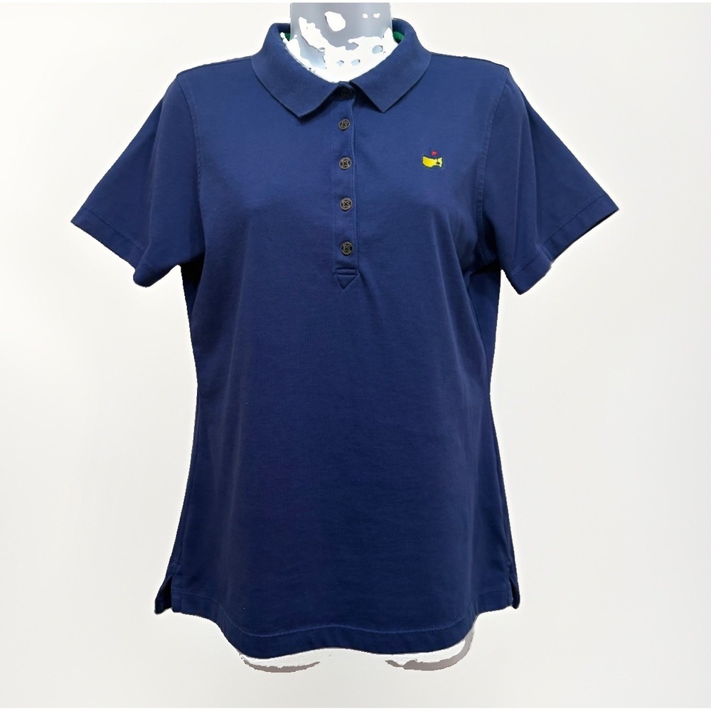 Magnolia Lane Collection Masters Golf Blue Polo Shirt Cotton Womens Size Medium